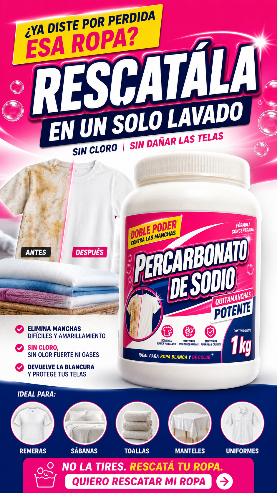 Percarbonato para Ropa