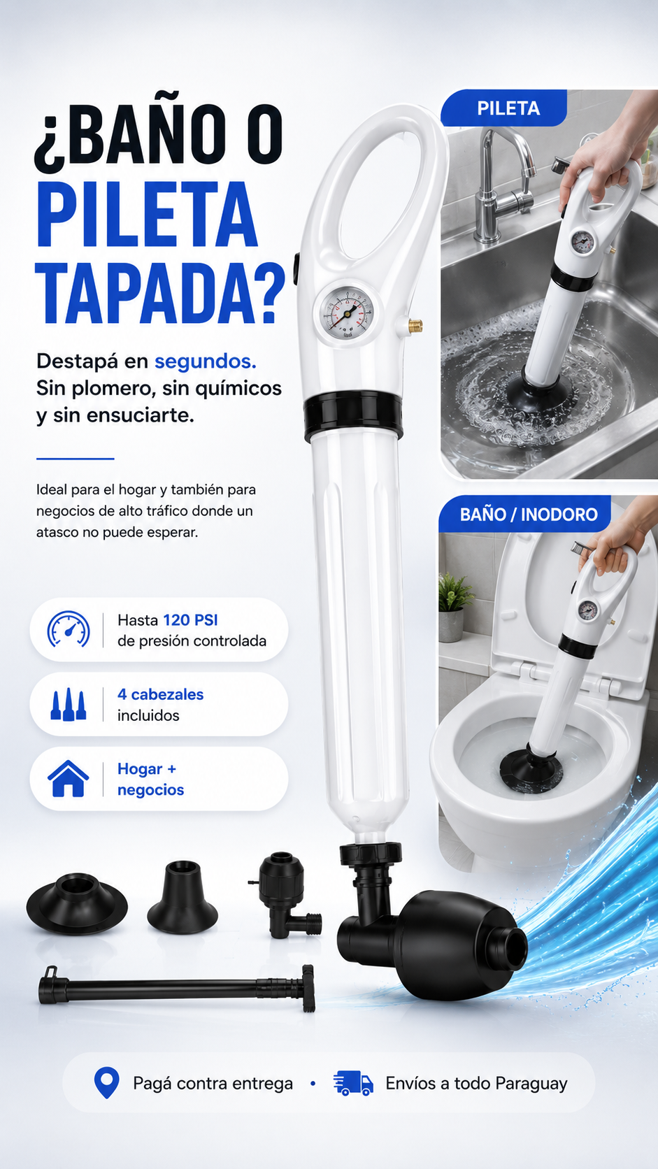 DESTAPAMAX  Destapador Neumatico