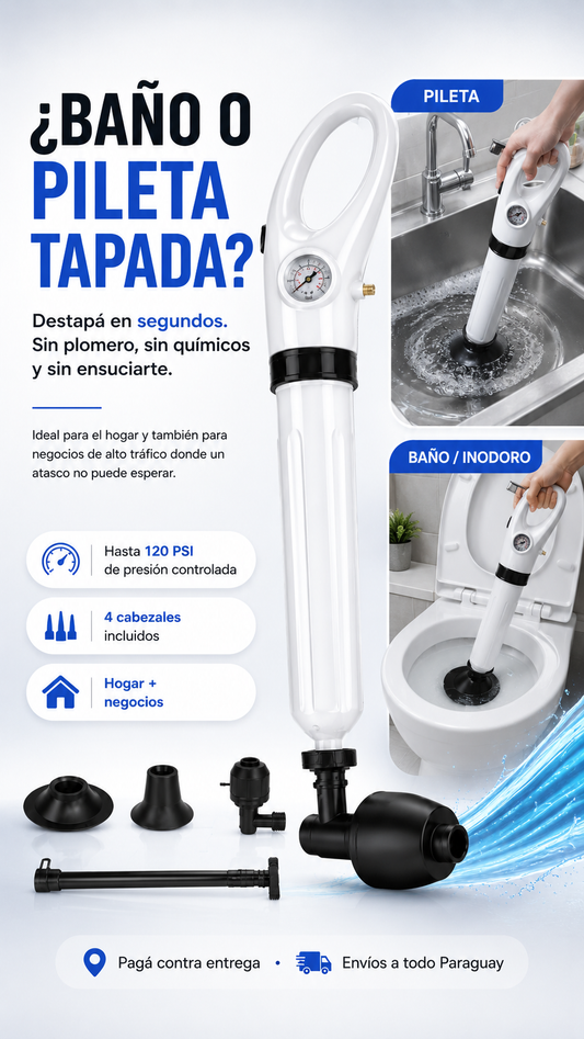 DESTAPAMAX  Destapador Neumatico