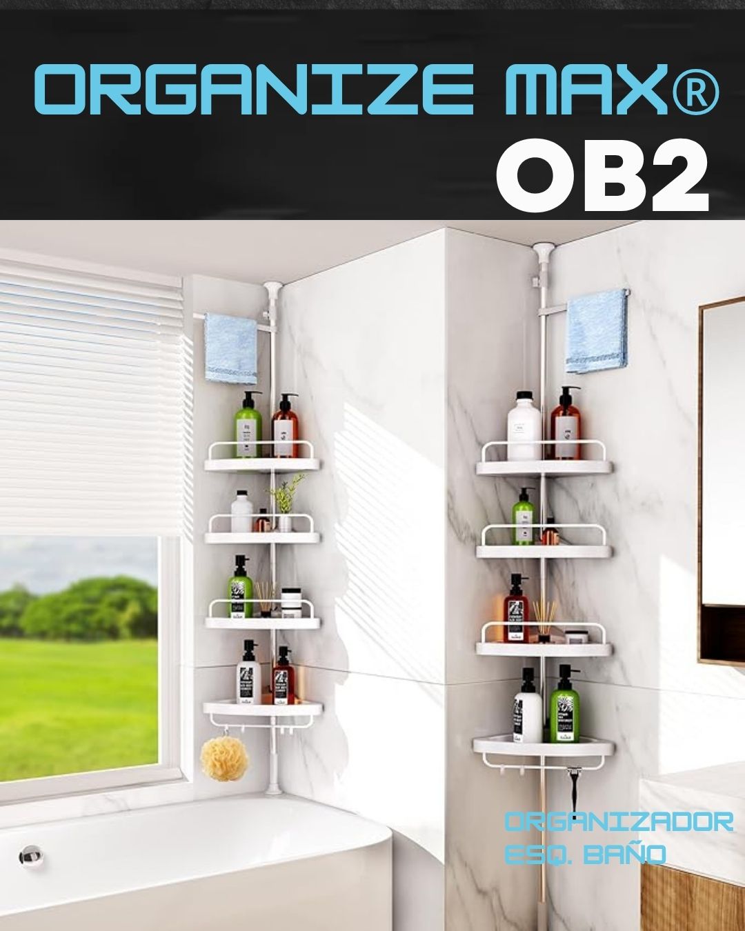 ORGANIZADOR ESQUINERO DE BAÑO